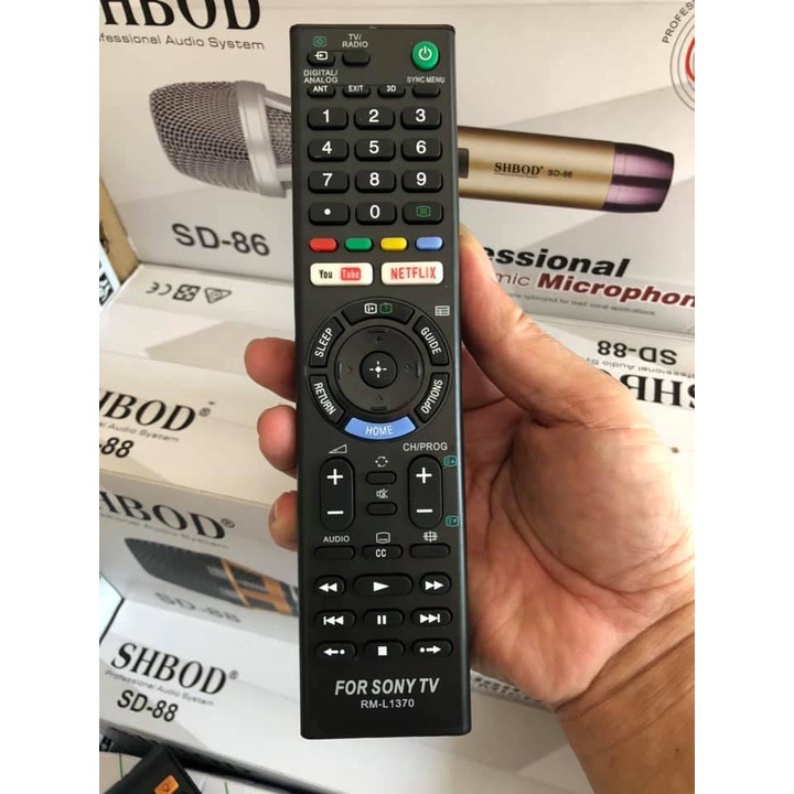 ĐIỀU KHIỂN TIVI SONY  RM-L1370 smart interet có nút NETFLIX-YOUTUBE-Tặng kèm pin dung lượng sử dụng lâu