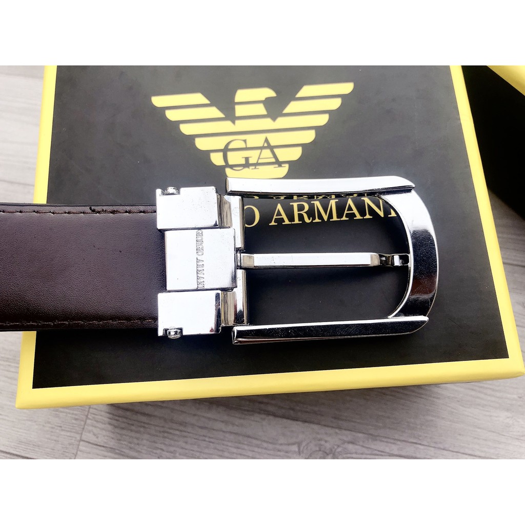 Thắt Lưng Da Nam Amani 2 màu dây Full Hộp