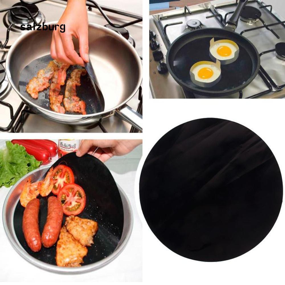 Miếng lót chảo chiên đồ ăn chống dính hình tròn kích thước 24cm/9.45" tiện dụng