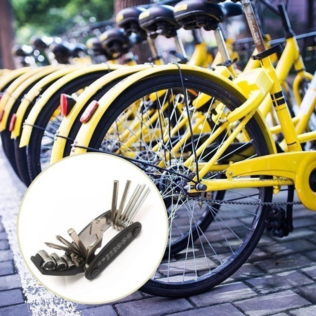 Bộ Dụng Cụ Tua Vít Sửa Chữa Xe Đạp 15 Trong 1 Gấp Gọn Tiện Dụng Bỏ Túi Dụng Cụ Nhà Bếp Nhà Bếp