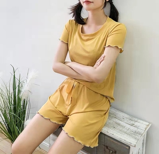 Bộ Đồ Ngủ Vải Lụa Mát Thời Trang Xuân Hè Cho Nữ