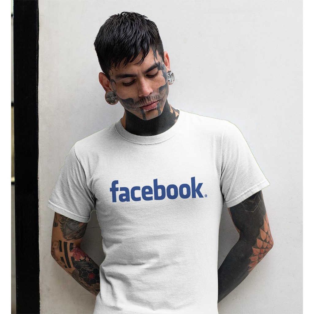 Áo thun in hình Facebook login truyển thống