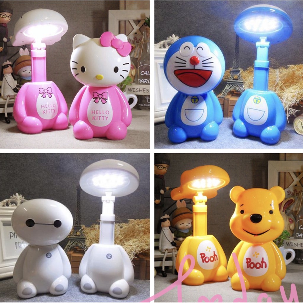 Đèn bàn mẫu hoat hình nhiều loại có tích điện cho bé quà tặng cho bé trẻ em