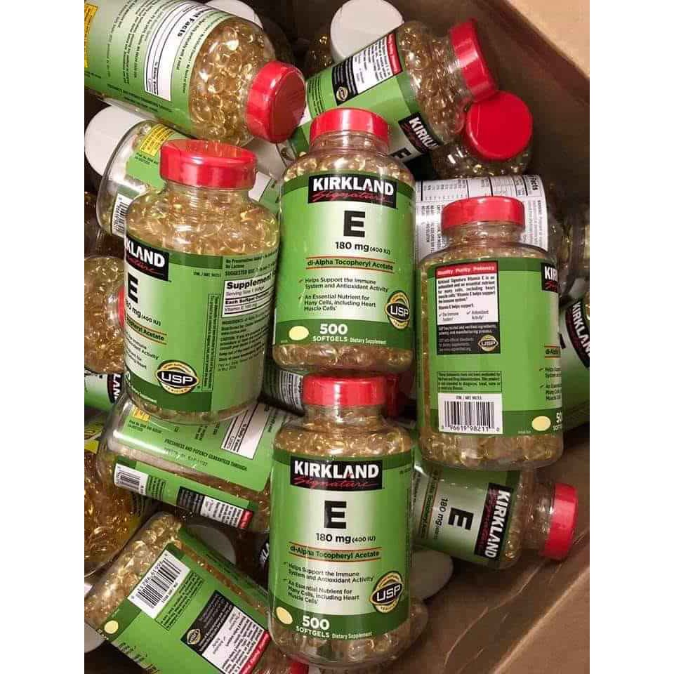 { CHÍNH HÃNG} Vitamin E 400ui Kirkland - Đẹp da: 500v - Mỹ Date tháng 10/2024