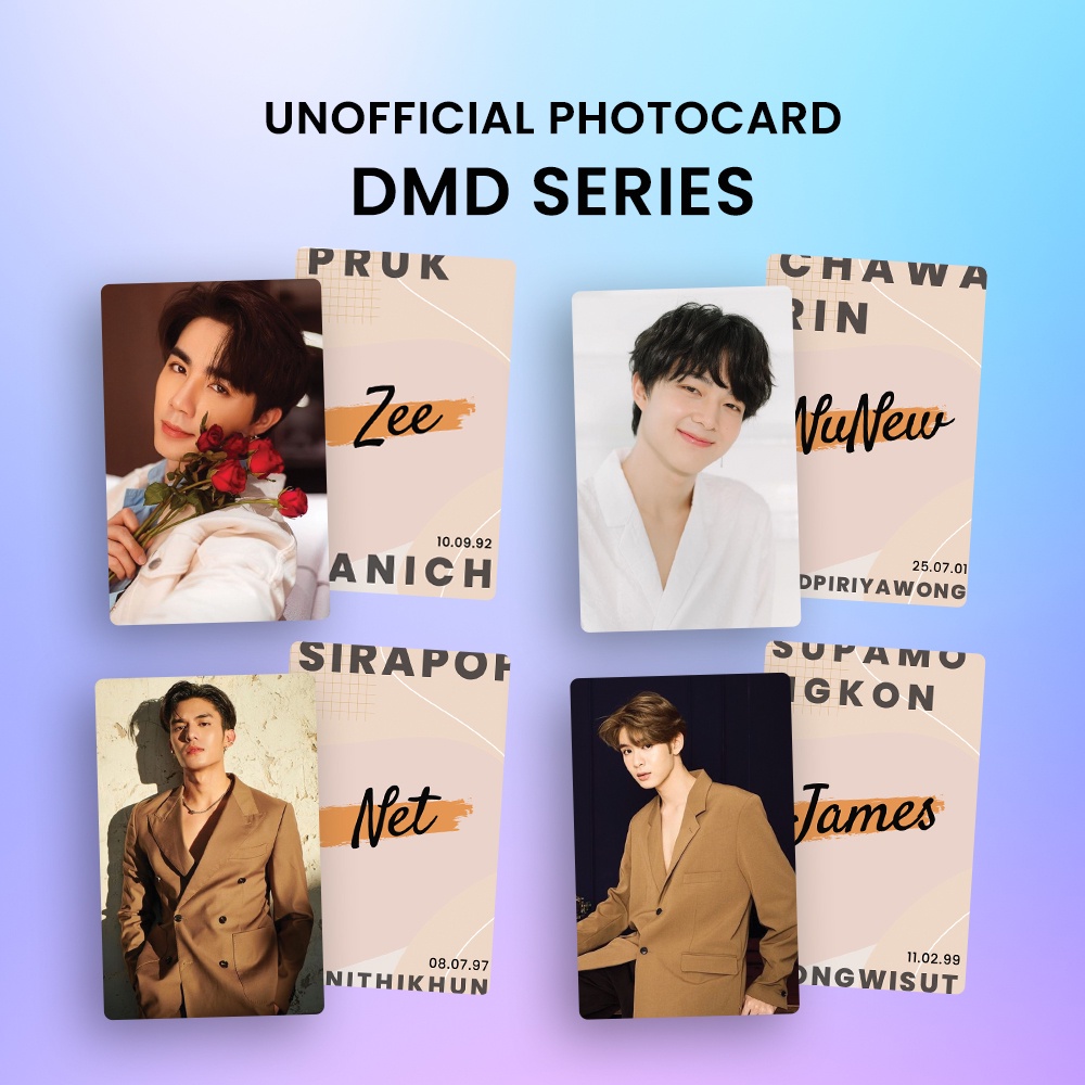 Thẻ Ảnh 2 Mặt DMD Zee Nuew Net James Max Nat Raikantopeni