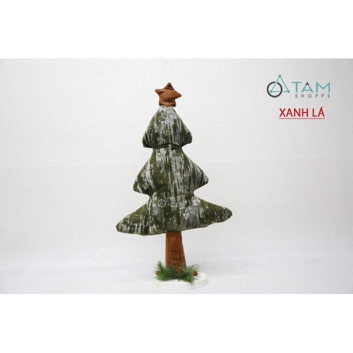 Cây thông Noel vải Vintage 3 tầng cao 50cm X-TREE-33