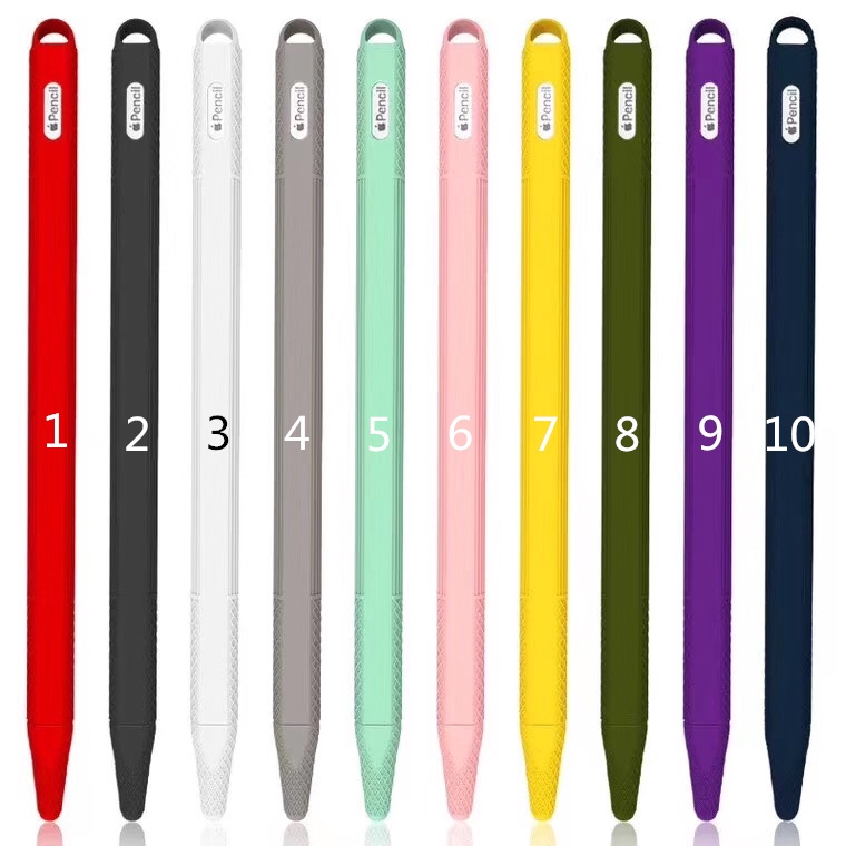 Vỏ bọc silicon 10 màu tùy chọn hợp thời trang cho bút cảm ứng Apple pencil