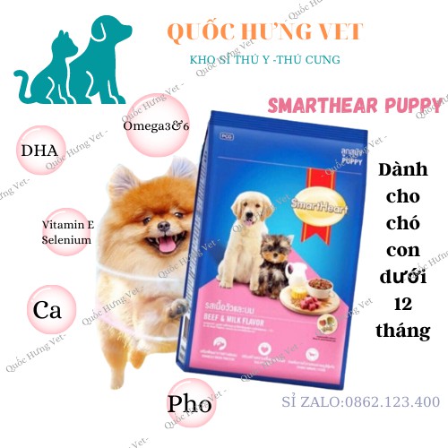 Thức ăn cho chó con Sh puppy Beef & Milk 400g
