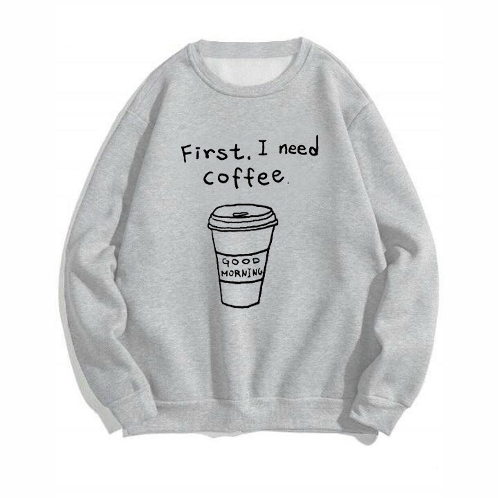 Áo sweater nỉ unisex form rộng Coffee nam nữ phong cách ulzzang Wind