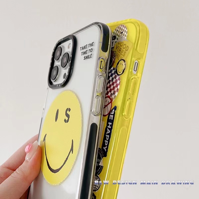 Ốp Điện Thoại Mềm Trong Suốt Màu Dạ Quang Hình Mặt Cười Cho iPhone 13 12 11 Pro MAX IX XS MAX XR i6 6s 7 8 Plus