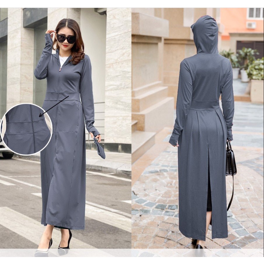 Áo chống nắng toàn thân 2 lớp MẪU MỚI chất thông hơi kim cương thoáng mát