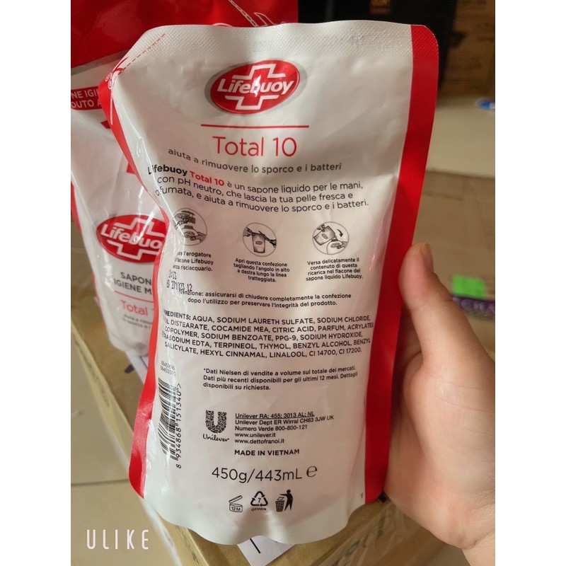 Túi rửa tay LIFE BUOY 450g (hàng xịn xuất nước ngoài)