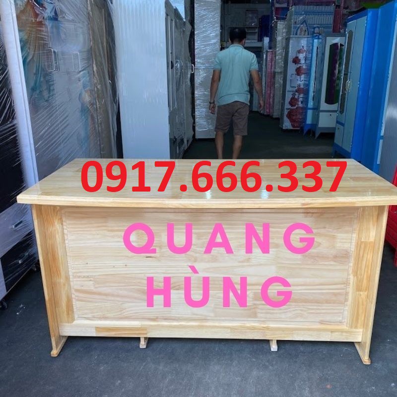 Bàn bàn việc giám đốc gỗ thông vàng 1m4x75x70cm