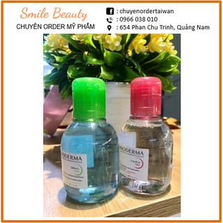 Tẩy trang hồng và xanh Bioderma