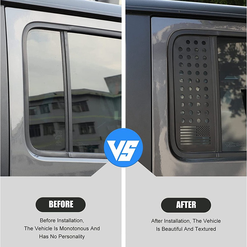 Miếng Dán Trang Trí Cửa Sổ Sau Hình Lá Cờ Mỹ Cho Jeep Wrangler JL Gladiator JT 4 Cửa Sổ 2018 2019 2020 2021 2022