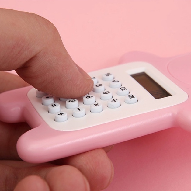 Máy Tính Bỏ Túi Hình Gấu Hoạt Hình 8 Chữ Số