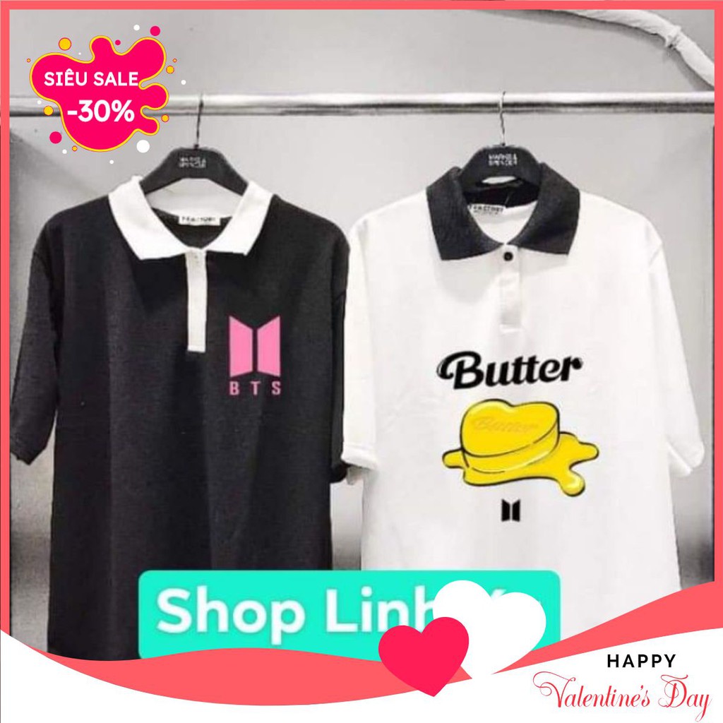 khuyến mại giá rẻ Áo BTS 🌺 freeship 🌺 áo butter bts tay lỡ có size giá ưu đãi nhanh tay đặt hàng