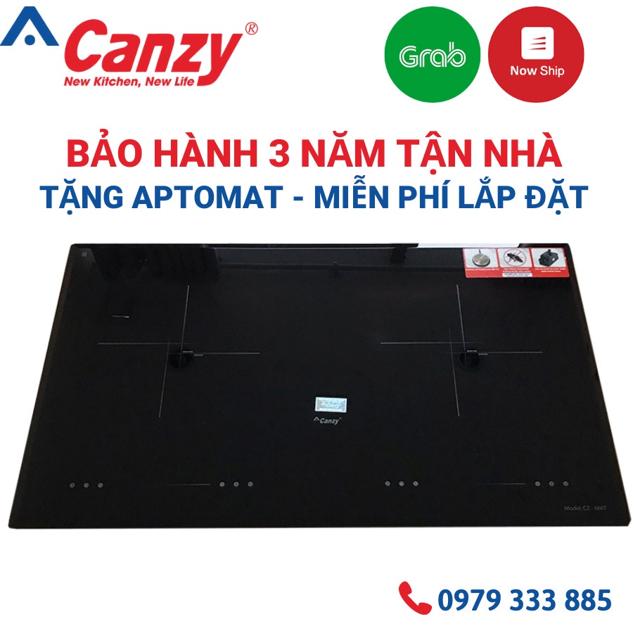 Bếp Từ Đôi Chính Hãng Canzy CZ-666T, Cz666T Công Nghệ Inverter - Tiết Kiệm Điện Năng