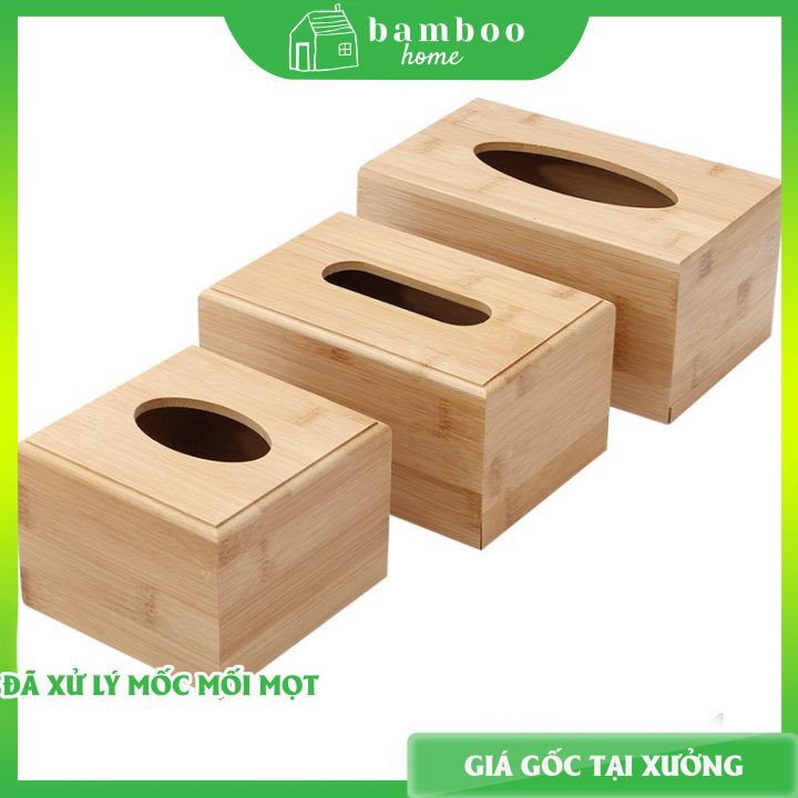 Hộp giấy ăn bằng gỗ tre - Hộp đựng giấy ăn - The bamboo | BigBuy360 - bigbuy360.vn