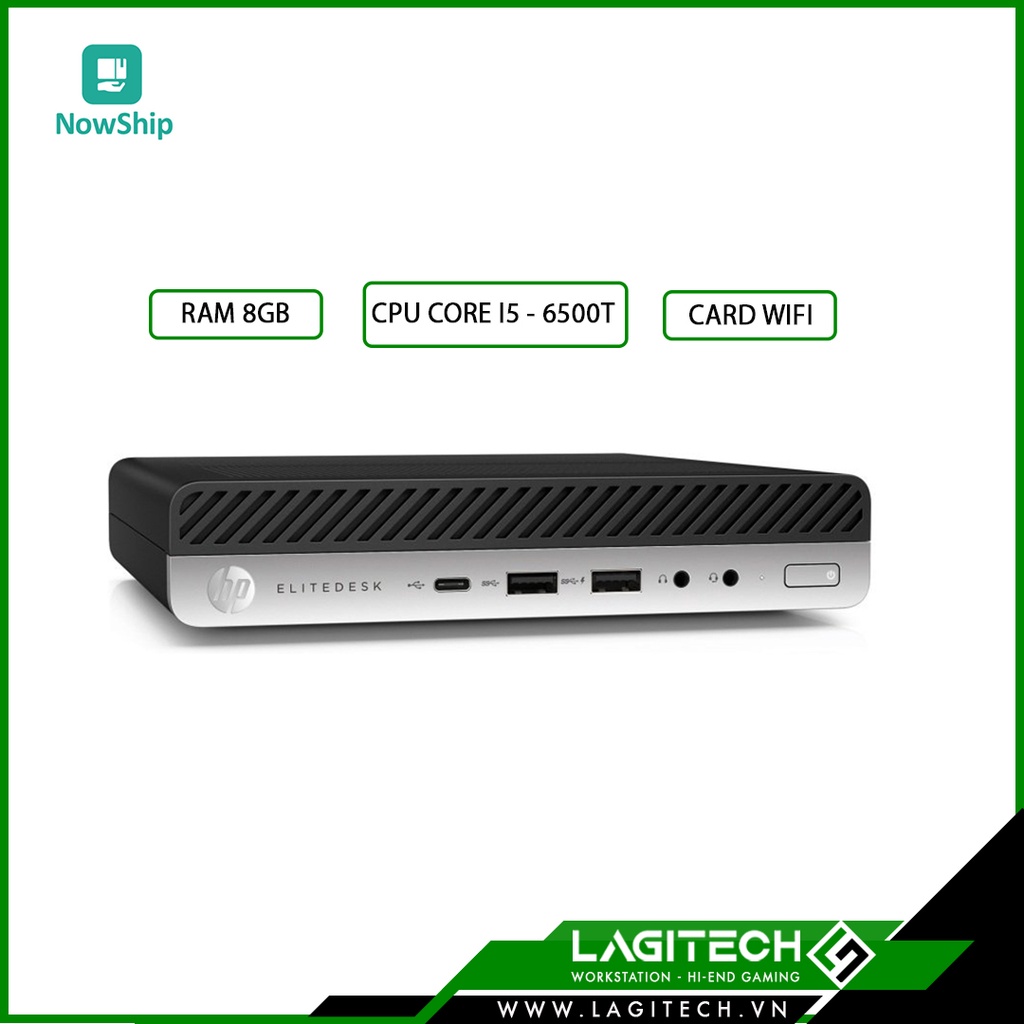 HP EliteDesk 800 G3 Mini | Core i5 - 6500T | 8GB | WF | W10