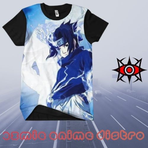 Áo thun in hình Naruto Sasuke 3D độc đáo cá tính