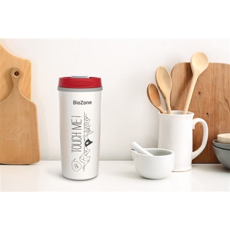 Ly cách nhiệt nhựa 500 ml Biozone SUNHOUSE NẮP MÀU ĐỎ TRẺ TRUNG- NĂNG ĐỘNG
