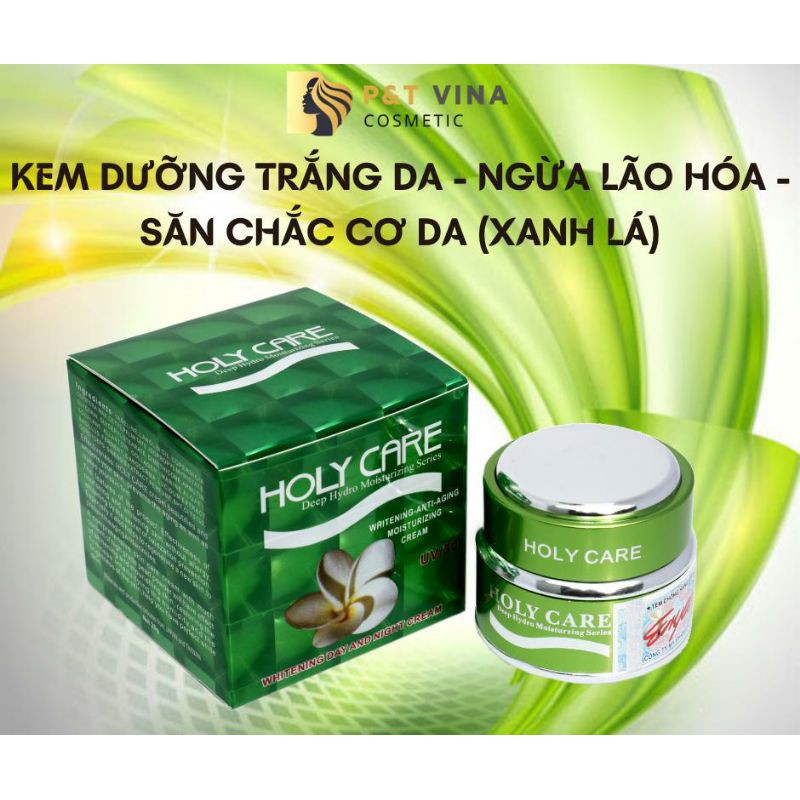 [Chính Hãng] Kem Holy Care Dưỡng Trắng Ngừa Lão Hóa Da Xanh Lá 20G