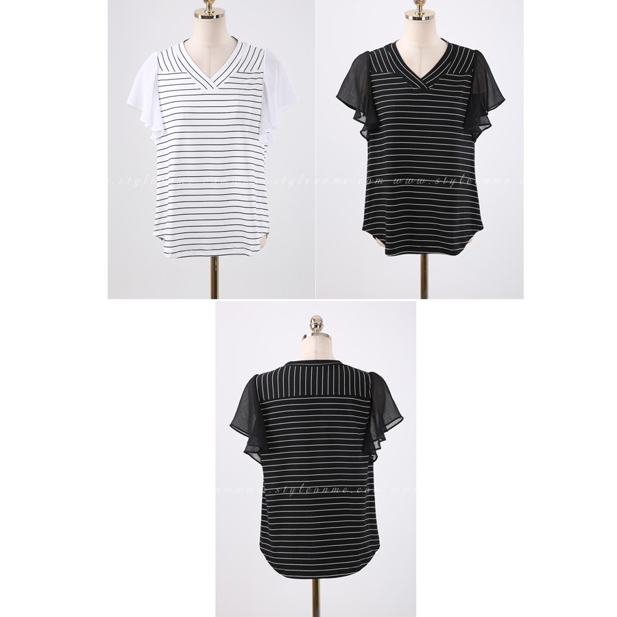 Áo vol sọc tay loe- MS0109A