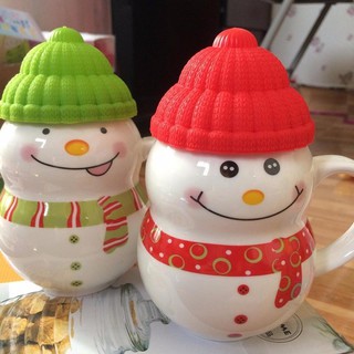 ly sứ người tuyết siêu cute quà tặng noel