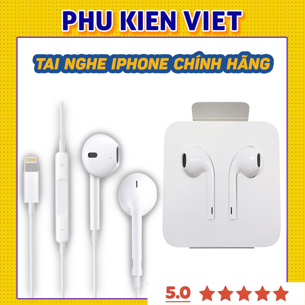 Tai nghe iPhone chính hãng cho 5/5s/6/6s/6plus/6splus/7/7plus/8/8plus/x/xr/xs/11/12/pro/max/plus/promax - Phụ Kiện Việt