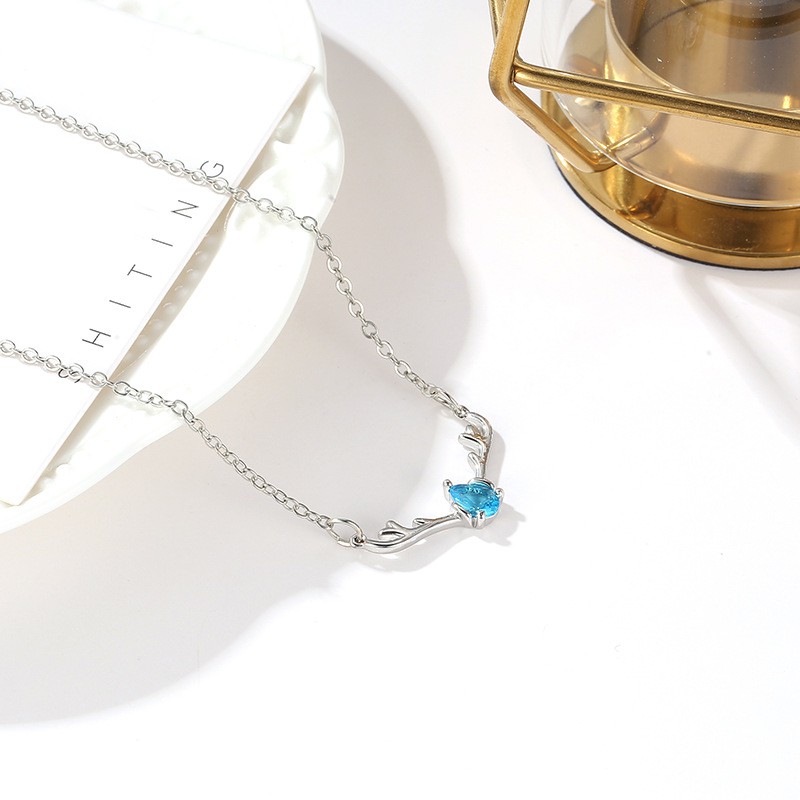 Vòng cổ chuỗi hợp kim mặt hình sừng hươu thời trang đẹp mắt cho nữ