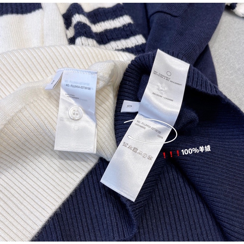 Áo len cổ bẻ tay lỡ sau lưng in hình chú chó thương hiệu Thom Brown cao cấp