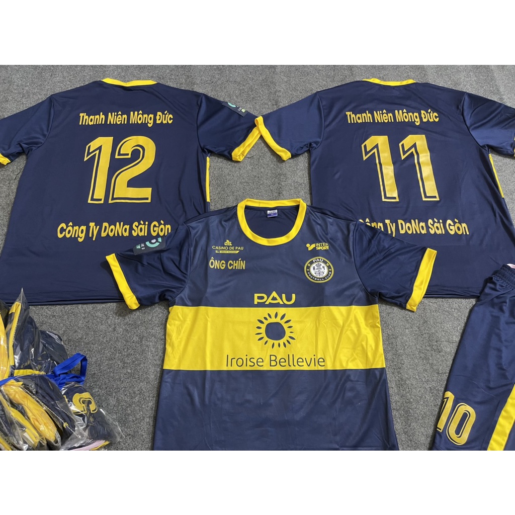 Áo Đá Bóng, Quần Áo Đá Banh QUANG HẢI CLB PAU FC 2022-2023 Thun Lạnh Thoáng mát- Vicsport