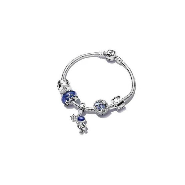 ⭐Charms Mua 5 Tặng 1⭐Mặt Dây Chuyền Bạc 925 Hình Phi Hành Gia Và Bầu Trời Sao