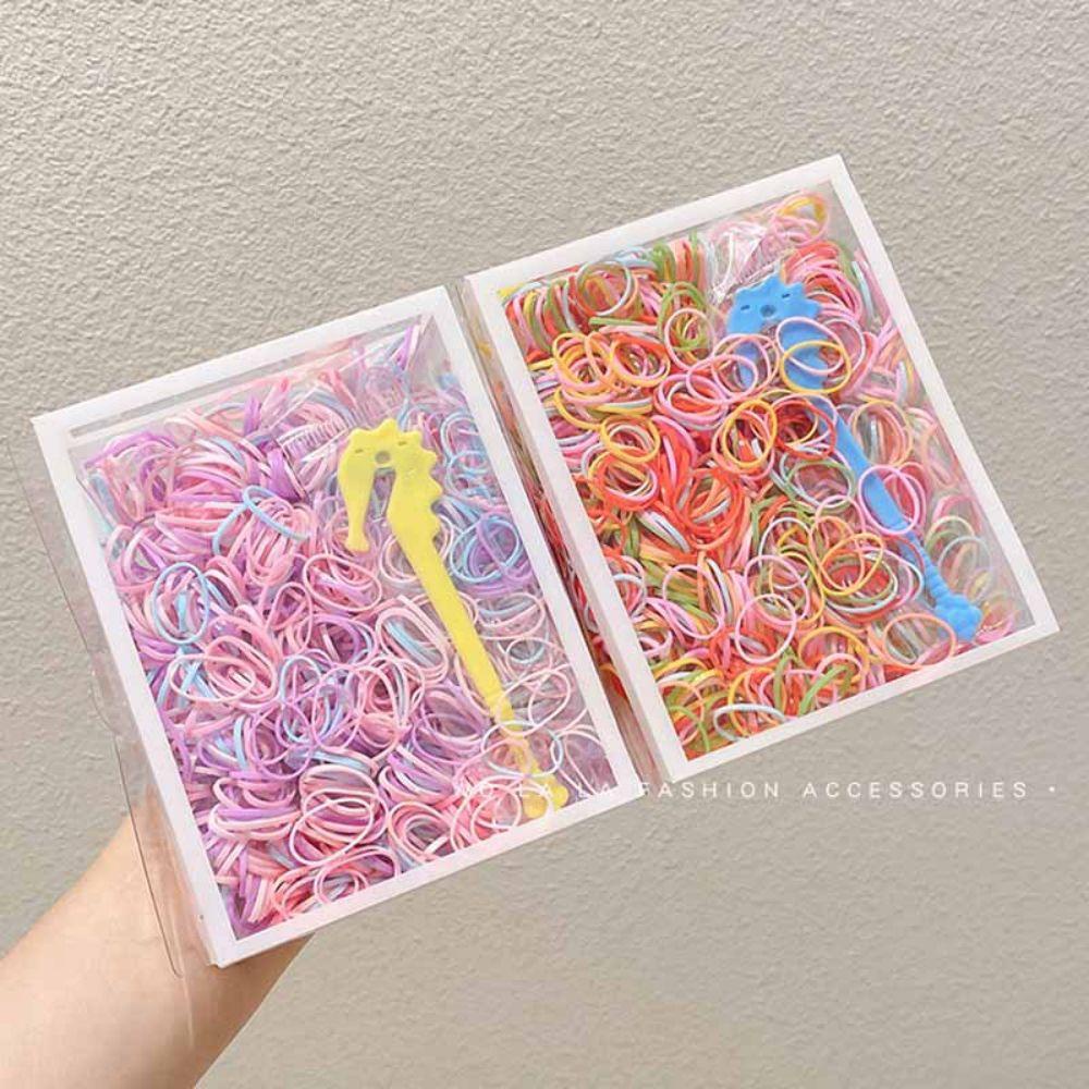 MXGOODS Dây Buộc Tóc Cao Su Nhiều Màu Sắc Dùng Một Lần Dành Cho Trẻ Em