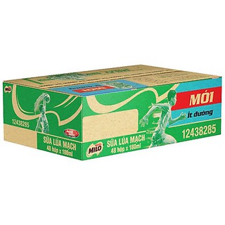 Thùng 48 hộp sữa nestlé milo ít đường