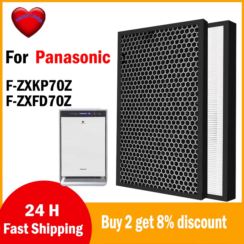 [Ready Stock]  Replacement For Panasonic F-ZXKP70Z F-ZXFD70Z Air Purifier HEPA + Activated Carbon Filter  F-VXK70AWM
