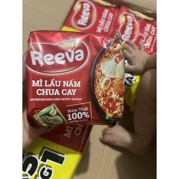 Mì Lẩu Nấm Chua Cay Reeva ( nấm thật 100% ) Chay dùng được