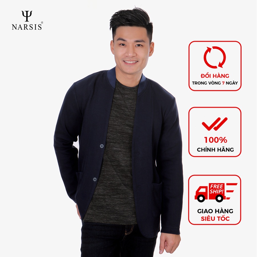 Áo vets khoác nam D8076 Narsis chất liệu len