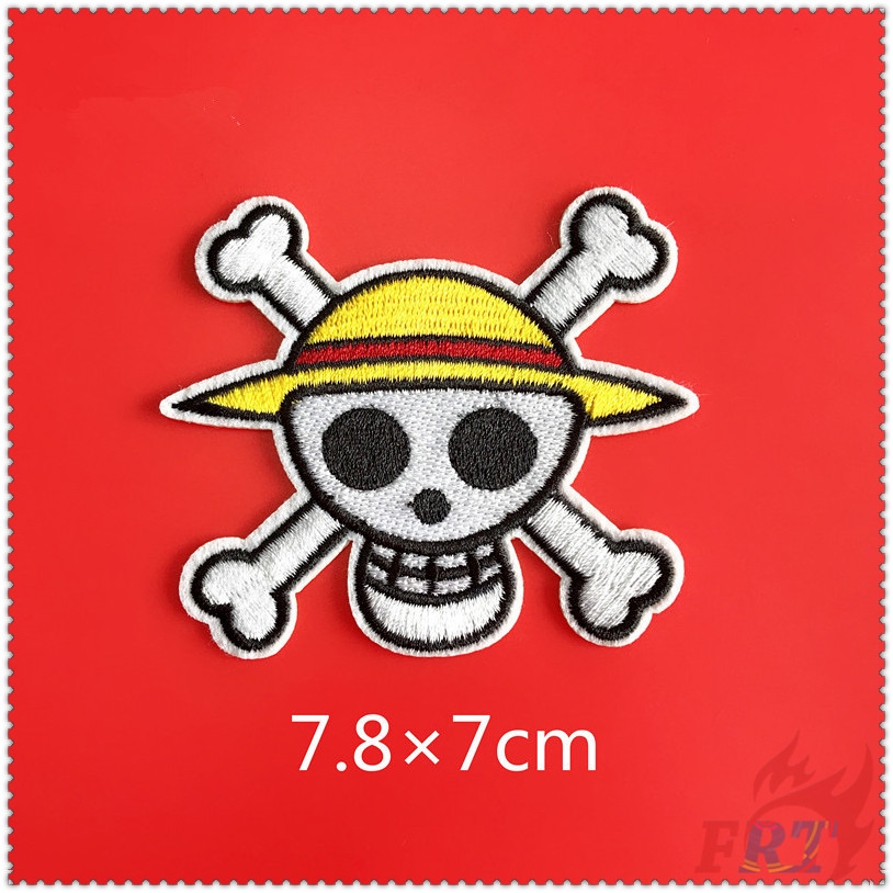 Set 5 Miếng Vá Nhiệt Dùng Trang Trí Áo Quần Hình Nhân Vật Trong Phim Hoạt Hình One Piece