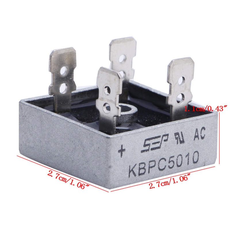 Set 5 cầu chỉnh lưu 4 Pin KBPC5010 1000V 50A