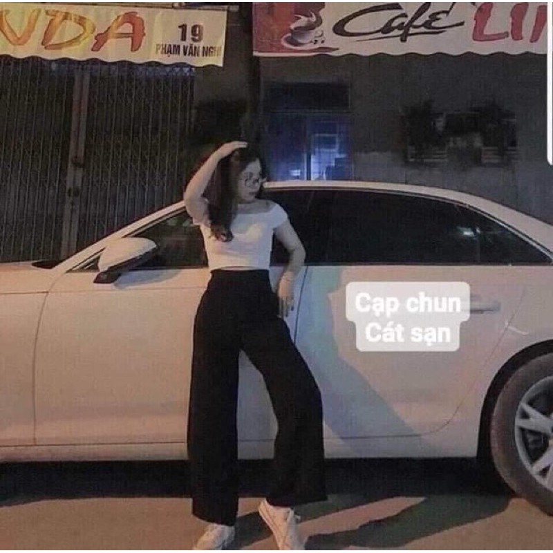 [ Siêu Rẻ] quần ống rộng cạp cao