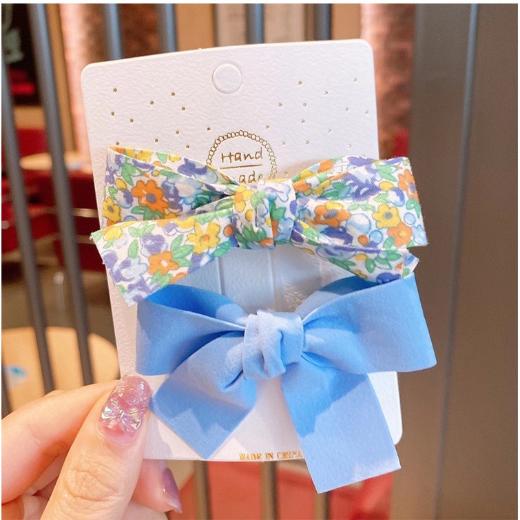 Kẹp Tóc Nơ Thời Trang  Set 2 Cặp Nơ Dễ Thương Dành Cho Bé Gái Hadyykids H.CT27
