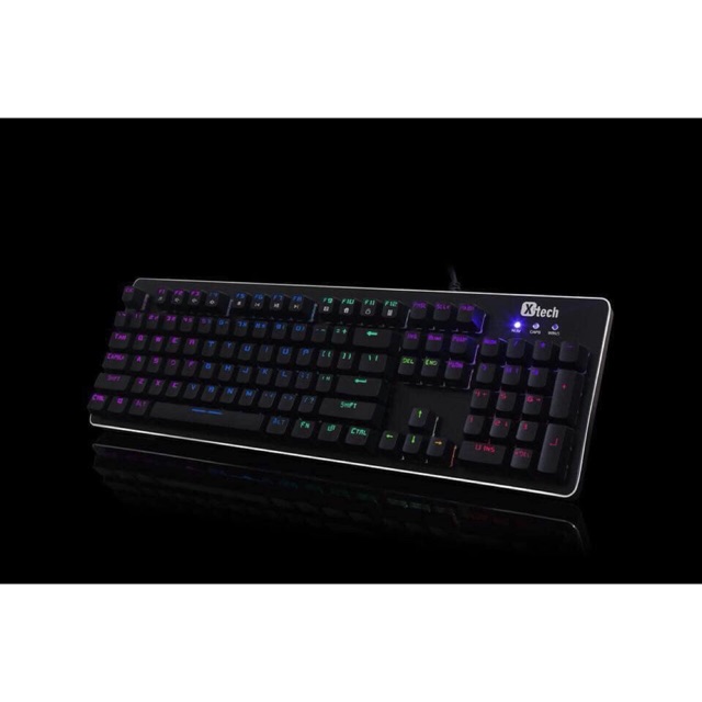 Bàn phím cơ Gaming X-TECH PK64 104KEY (MULTI LED, Blue/ Brown/ Red D switch)-BH 18 T