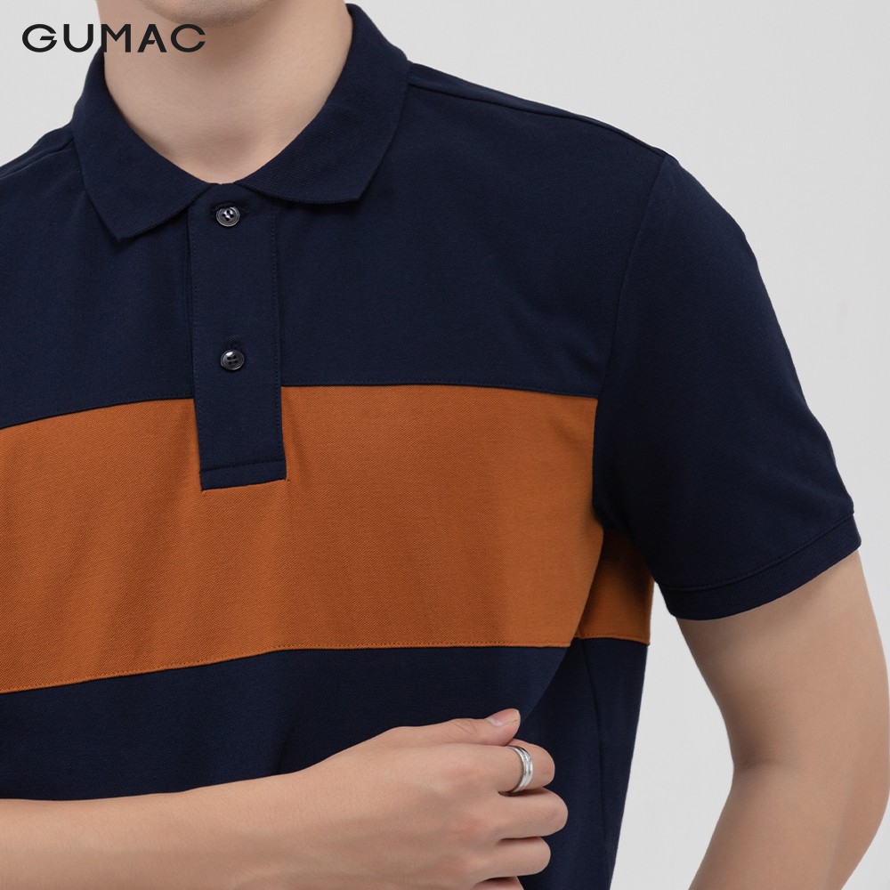 [Mã WABRGD12 giảm 10% đơn 250K] Áo thun polo nam phối màu GUMAC đủ màu, đủ size,, trẻ trung ATNB1186 | BigBuy360 - bigbuy360.vn