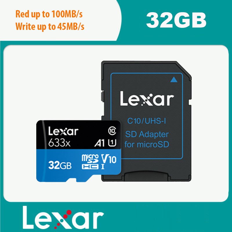 Thẻ nhớ chính hãng LEXAR 32GB | 64GB | 128GB Cao cấp, tốc độ đọc lên tới 100Mb/s - Bảo hành chính Hãng Mai Hoàng