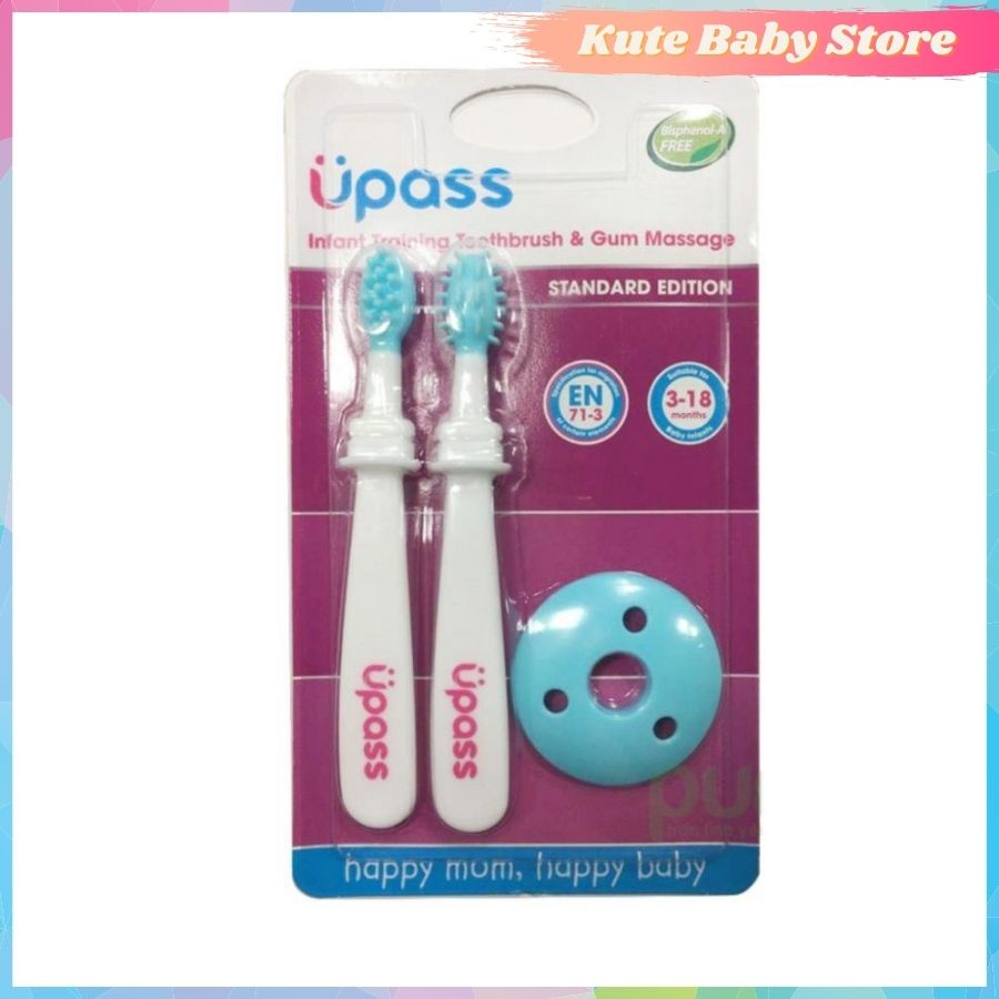 Bộ 2 Bàn Chải Tập Đánh Răng Và Mát Xa Nướu Cho Bé Upass UP4003N
