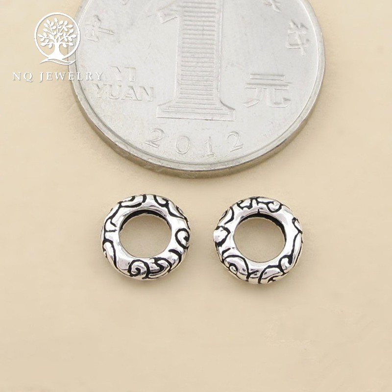 Charm bạc thái chặn 8*2.5mm - NQ Jewelry