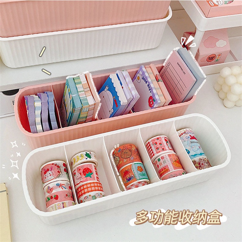 Hộp Đựng Đồ Lót/Vớ Để Bàn Chia Ngăn Đơn Giản Ba Trong Một G048