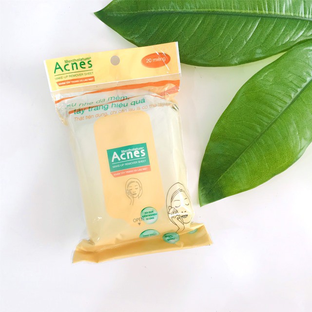 Khăn Giấy Tẩy Trang Acnes Rohto 20 miếng